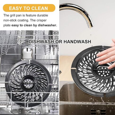Air Fryer Dehydrator Rack for Chefman 6.3QT 4-In-1 Digital Air Fryer Oven, Premium Oven Shelf Grill Crisper Plate Tray Insert Grate Rack Grid for Chefman 6.3QT Air Fryer, Dishwasher Safe in Saudi Arabia