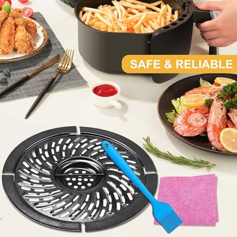 Air Fryer Dehydrator Rack for Chefman 6.3QT 4-In-1 Digital Air Fryer Oven, Premium Oven Shelf Grill Crisper Plate Tray Insert Grate Rack Grid for Chefman 6.3QT Air Fryer, Dishwasher Safe in Saudi Arabia