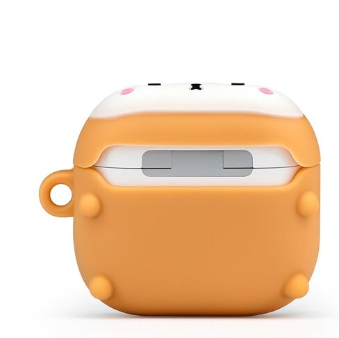 بالنسبة إلى AirPods 4 Case ، Corgi Dog Airpods Generation 4th Generation (2024) Case Animal Funny 3D Cartoon Froofcroof Silicone Cases for Kids Girls Women in Kuwait