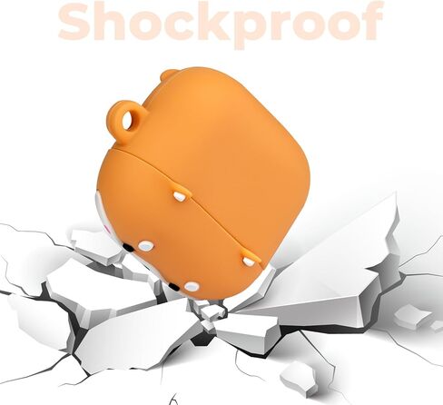 بالنسبة إلى AirPods 4 Case ، Corgi Dog Airpods Generation 4th Generation (2024) Case Animal Funny 3D Cartoon Froofcroof Silicone Cases for Kids Girls Women in Kuwait