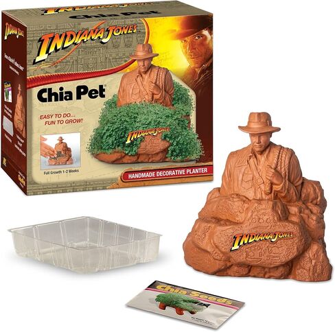 Chia Pet Indiana Jones with Seed Pack, Decorative Pottery Planter, Easy to Do and Fun to Grow, Novelty Gift, Perfect for Any Occasion in Saudi Arabia