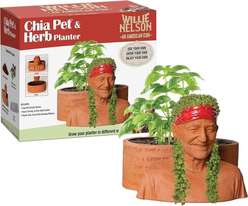 Chia Pet Indiana Jones with Seed Pack, Decorative Pottery Planter, Easy to Do and Fun to Grow, Novelty Gift, Perfect for Any Occasion in Saudi Arabia