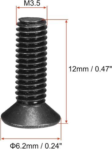 uxcell M3 x 30mm Phillips Screw Fastener Black for Laptop PC TV Fan Switch 200pcs in Kuwait