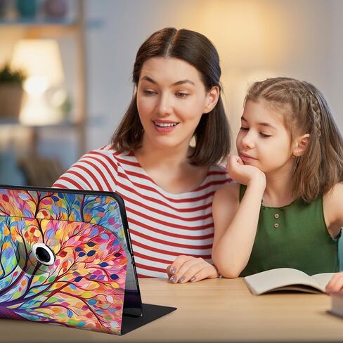 حافظة لجهاز iPad 10th Gen 10.9 بوصة - حامل دوار مع عرض متعدد الزوايا، تنبيه/غفو تلقائي، لجهاز iPad 10.9 بوصة، شجرة ملونة in Kuwait