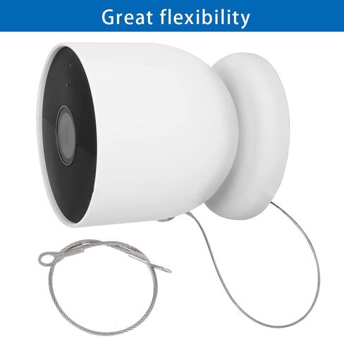 VVHOOY Anti Drop Camera Security Chain Compatible with Google Nest Cam(Battery)/Arlo Pro 4 3 Ultra 2/Simplisafe Outdoor/Noorio B200 Wireless, Anti Theft Camera Safety Cable No Need Screwdriver 2 Pack in Kuwait