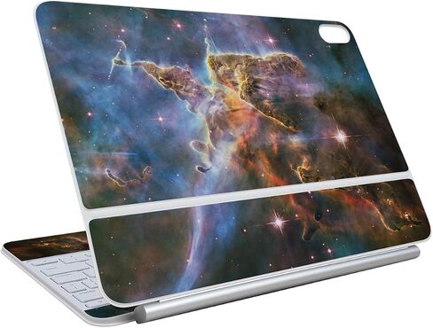 Skin Compatible with Apple Magic Keyboard for iPad Air 11-inch (M3) 2025 - Golden Nebula - Premium 3M Vinyl Protective Wrap Decal Cover - Easy to Apply | Crafted in The USA by MightySkins in Saudi Arabia