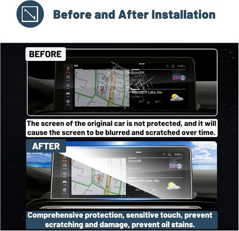 Screen Protector for 2024 Colorado(WT/LT/Trail Boss/Z71/ZR2) Chevy Colorado 2024 Accessories 2PCS AR Low-reflective Plastic Films Compatible with 2023 2024 Chevy Colorado(11.3" High Configuration) in Kuwait