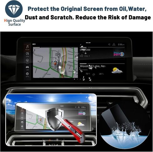 Screen Protector for 2024 Colorado(WT/LT/Trail Boss/Z71/ZR2) Chevy Colorado 2024 Accessories 2PCS AR Low-reflective Plastic Films Compatible with 2023 2024 Chevy Colorado(11.3" High Configuration) in Kuwait