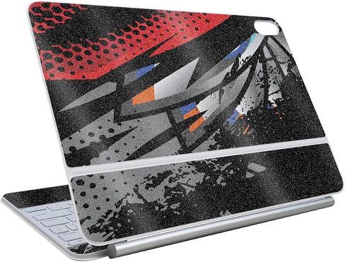 Carbon Fiber Skin Compatible with Apple Magic Keyboard for iPad Air 13-inch (M3) 2025 - Polygon Grunge - Premium 3M Vinyl Protective Wrap Decal Cover - Easy to Apply | Made in The USA by MightySkins in Saudi Arabia