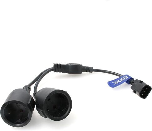 eonvic IEC 320 C14 Male to Europe Schuko Female Socket Adapter Power Cable for UPS PDU ، Euro UPS/PDU Power Cord Conner (2 way) in Kuwait