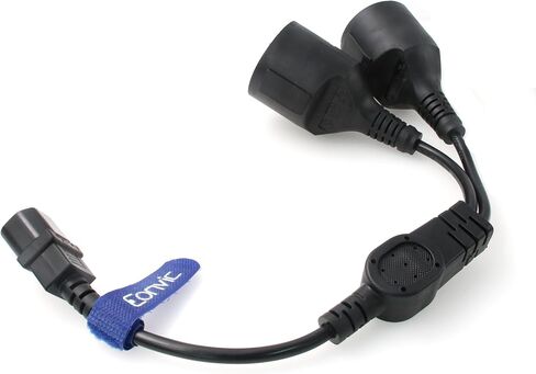 eonvic IEC 320 C14 Male to Europe Schuko Female Socket Adapter Power Cable for UPS PDU ، Euro UPS/PDU Power Cord Conner (2 way) in Kuwait