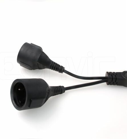 eonvic IEC 320 C14 Male to Europe Schuko Female Socket Adapter Power Cable for UPS PDU ، Euro UPS/PDU Power Cord Conner (2 way) in Kuwait