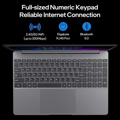 15.6" Windows 11 Pro Laptop, Intel Core i3-5005U, 16GB RAM, 512GB SSD, Full HD IPS, 2.4G/5G WiFi, BT5.0, Mic and Webcam, Long Lasting Battery - for Work, Study, and Leisure Activities in Saudi Arabia