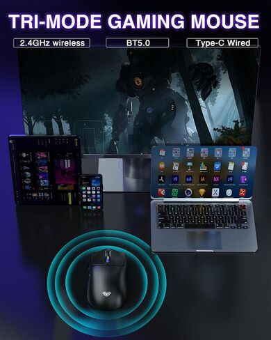 Aula Wireless Keyboard Combo ، F99 Pro Mechanical Gaming Keyboard ، Hot Swappable ، SC580 Wireless Mouse - Black in Saudi Arabia