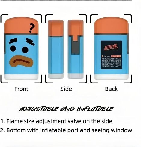 3 Pack Butane Torch Lighter, Mini Cute Refillable Lighters, Windproof Blue Jet Flame Lighters for Candle, Outdoor Camping (Gas Not Included) in Saudi Arabia