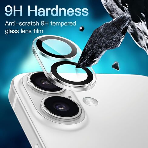 JETech Camera Lens Protector for iPhone 16 Pro 6.3-Inch and iPhone 16 Pro Max 6.9-Inch, 9H Tempered Glass, Anti-Scratch, Case Friendly, Does Not Affect Night Shots, HD Clear, 3-Pack in Saudi Arabia