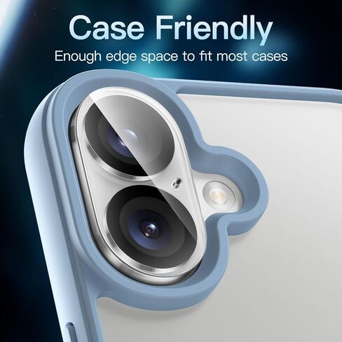 JETech Camera Lens Protector for iPhone 16 Pro 6.3-Inch and iPhone 16 Pro Max 6.9-Inch, 9H Tempered Glass, Anti-Scratch, Case Friendly, Does Not Affect Night Shots, HD Clear, 3-Pack in Saudi Arabia