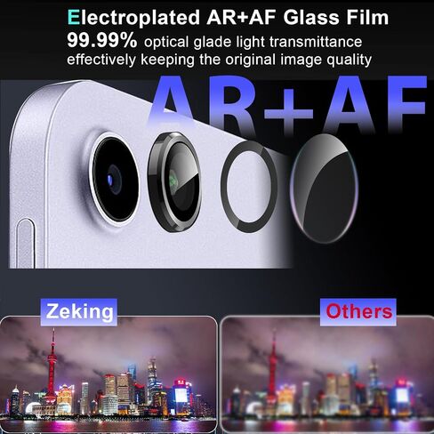 (2 Set for iPad Air 13 M3/ iPad Air 11/ iPad 11 A16 (2025) Camera Lens Protector, 9H Tempered Glass Camera Cover Protector Metal Ring Decoration Accessories (Black) in Kuwait
