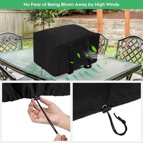 Heavy Duty 600D Outdoor Wok Station Cover compatible with Cuisinart CGG-1265，Waterproof,UV and Fade Resistant, Black in Saudi Arabia