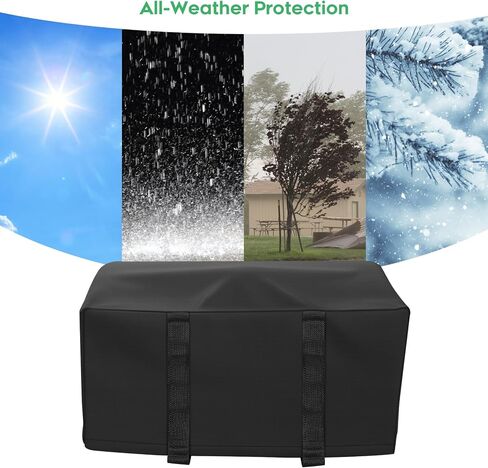 Heavy Duty 600D Outdoor Wok Station Cover compatible with Cuisinart CGG-1265，Waterproof,UV and Fade Resistant, Black in Saudi Arabia