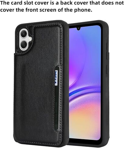 iCoverCase Compatible with Samsung Galaxy A05 Case with Card Holder, A05 Wallet Case for Women Men [RFID Blocking] PU Leather Protective Phone Case for A05 (Black) in Saudi Arabia