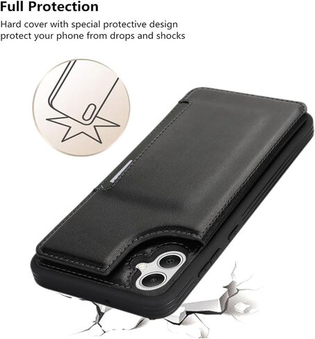 iCoverCase Compatible with Samsung Galaxy A05 Case with Card Holder, A05 Wallet Case for Women Men [RFID Blocking] PU Leather Protective Phone Case for A05 (Black) in Saudi Arabia