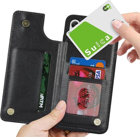 iCoverCase Compatible with Samsung Galaxy A05 Case with Card Holder, A05 Wallet Case for Women Men [RFID Blocking] PU Leather Protective Phone Case for A05 (Black) in Saudi Arabia