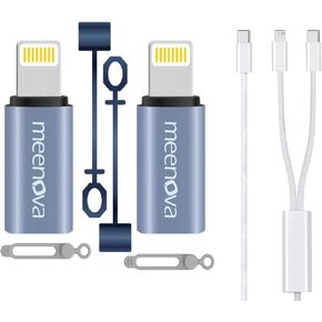 2 Pack 30W USB C to Lightning Adapter Type C to 8 Pin Converter,Lightning Cable, USB C to Lightning Cable for iPhone 14 Charger Cord, USB C and Lightning Cable