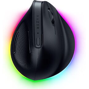Razer Pro Click V2 Vertical Wireless Mouse: 6 Button Ergonomic Design - One Click AI Prompt - Long Battery Life - Multi Device Connectivity via 2.4GHz, Bluetooth, or USB C Wired Mode - Chroma RGB