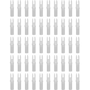 50 Packs .244/6.2mm Archery Arrows Nocks S Plastic Arrow for Carbon Arrows for Archery Hunting