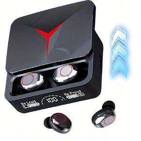 Wireless Earphones, Bluetooth 5.4 Receiver, High-Definition Stereo Noise Cancelling Earphones, Newly Designed Sliding Cover Charging Case, Ipx7 Waterproof Sports Headphone (Black Plus)
