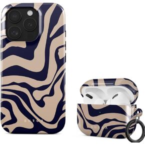 BURGA Case Compatible with Airpods PRO and Phone Case Compatible with iPhone 16 Pro - Scratch-Resistant Shockproof Cover - Bundle