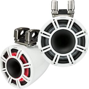 Kicker KMTC114W New KMTC11 11" Horn- Loaded Tower System Pair 4-Ohm White