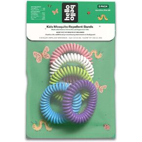 Hello Bello Kids Mosquito Repellent Bracelets, Made with Natural Citronella and Peppermint Oils, 5ct Bag