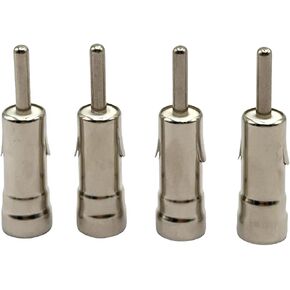 4Pcs Car Stereo FM AM Radio Antenna Adapter Connector ISO to DIN Plug Connector Audio HD Radio Head Unit CD Media Player Receiver Compatiable with Volkswagen Audi VW Skoda