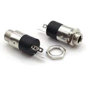 30pcs 3.5MM Stereo Sound Pj-392 Headphone Jack 3.5mm Female Plating Panel Mount Connector Terminals with Locking Nuts-3.5MM Headphone Audio Jack in Kuwait