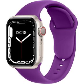 SBC1B Sport Band for Apple Watch Bands for Women Ultra 2 49mm ، Series 10 46mm ، 9 8 7 45mm 41mm ، SE 6 5 4 44mm 40mm ، 3 2 1 42mm 38mm Men Iwatch ، Silicone ، Green Christmas