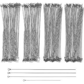 Superfindings 120pcs 4 أكياس 4 أنماط من الفولاذ المقاوم للصدأ السلك الطعوم الدوار