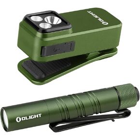 OLIGHT Oclip Pro EDC Flashlight Clip-on Light, Rechargeable 500 Lumens Bundle I3T 2 EOS Pocket 200 LMS