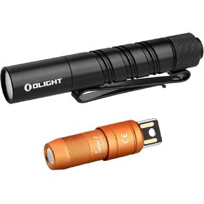 OLIGHT IMINI 2 EDC Rechargeable Keychain Flashlight Bundle with I3T 2 EOS Pocket Flash Light