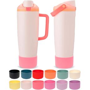 Silicone Boot for Owala 30oz & 40oz FreeSip Sway Bottles & Tumblers - Non-Slip, Scratch-Resistant, Stability Enhancer, Available in 12 Colors (Lilac Bloom)