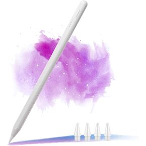 Stylus Pen for iPad 9th&10th Generation, Battery Indicators Apple Pencil with Palm Rejection Tilt Sensitivity Pen for 2018-2025 Apple iPad 10/9/8/7/6th, Pro 12.9/11/13 M4, Mini 5/6, Air 3/4/5/M2