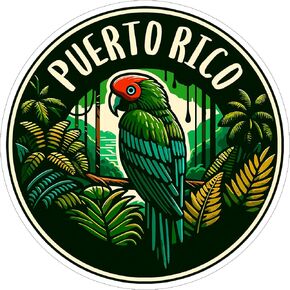 Puerto Rico Sticker 4 Inch - Waterproof Vinyl Decal for Laptop Water Bottle Car Tumbler - Durable Aesthetic Long-Lasting Stickers for Adults ID44990