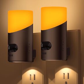 Lyridz LED Night Lights Plug into Wall, Motion Sensor Night Light Plug in, 1-150LM Dimmable Night Light Indoor for Hallway, Stairs, Bedroom, Garage, Bathroom, Toilet (2 Pack)