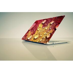 Laptop Skin with 3D Orange Water Drop Pattern Design - Universal Vinyl Sticker Decal, Fits 13-15.6" Laptops, Dustproof, Waterproof, Reusable Cover