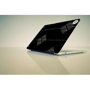 Laptop Skin with Black Linear Pattern Square Design - Universal Vinyl Sticker Decal, Fits 13-15.6" Laptops, Dustproof, Waterproof, Reusable Cover