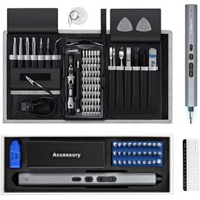 80 IN 1 Professional Computer Repair Tool Kit, 37 IN 1 Mini Electric Screwdriver Set Upgraded for Laptop, PC, MacBook, Tablet, iPhone, PS4, Electronics, Gamer Tech Gifts for Men