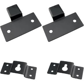 2 Sets Thickened Speaker Hanging Hook Connection Kit Shelf Surround Sound Speaker Rear Hanging Hooks, Wall Metal Suspension Brackets for Small and Medium Sized Speakers Wall Paintings Black