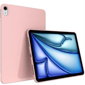 Callyue Slim Case for iPad Air 11 Inch (M3/M2-2025/2024), 10.9 Inch iPad Air 5th/4th Generation (2022/2020), Ultra Thin Lightweight Matte Soft Flexible Frosted TPU Skin Bumper Back Cover Shell, Pink