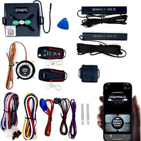 زر إدخال Car Central Locking بدون مفتاح ونظام إدخال بدون مفتاح مع Autostart Stop Engine و Alarm & Remote Start